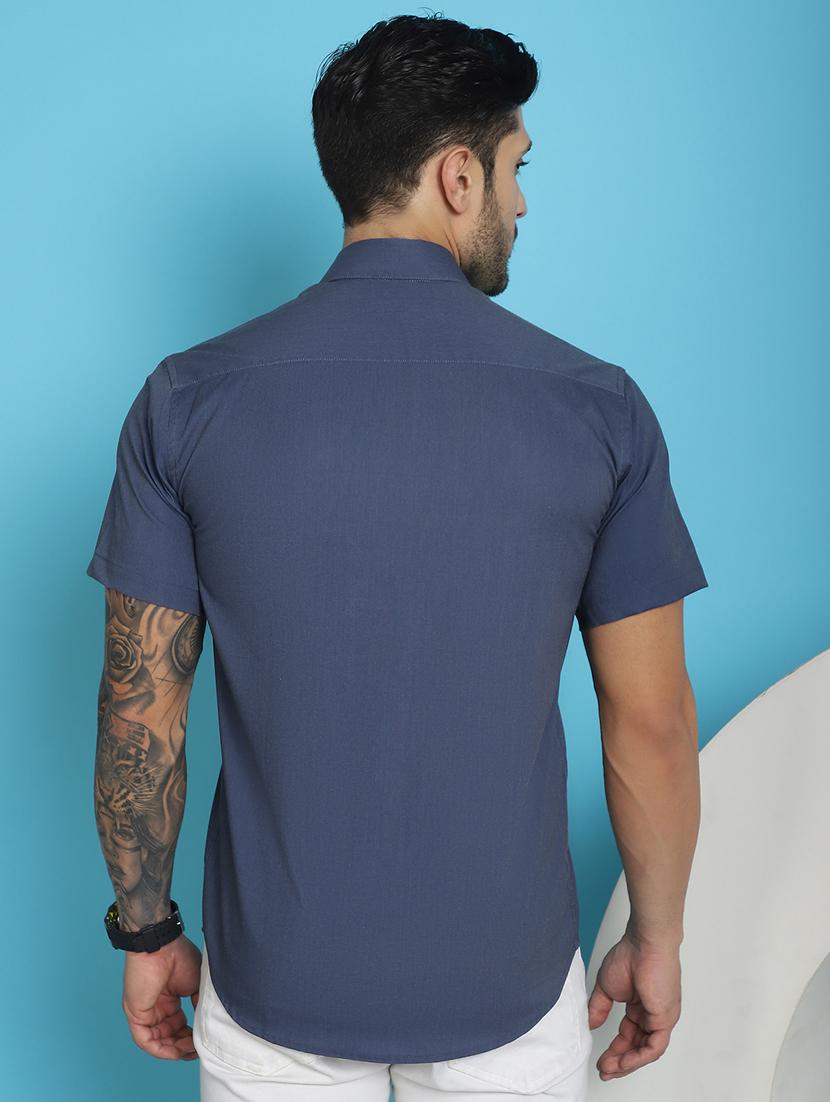 cream cotton blend casual shirt - 20848829 - Standard Image - 3