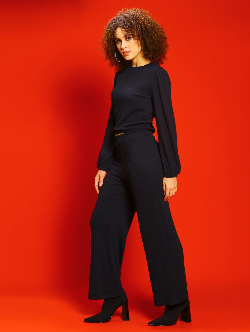 women black self-designed top and trouser co-ord set - 20848855 - Zoom Image - 0