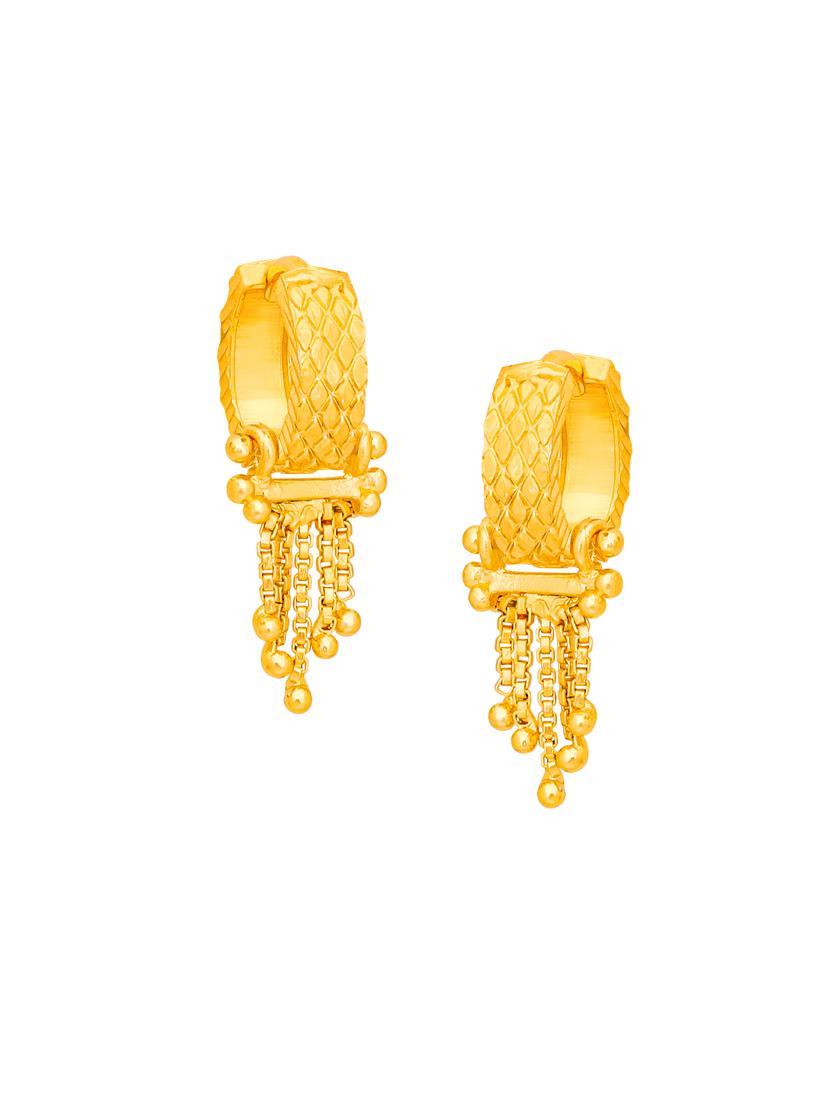 gold plated balli earrings - 20848873 - Standard Image - 3