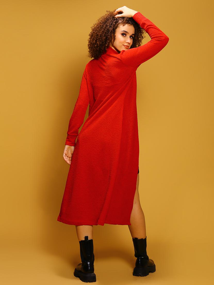 women red solid regular shrug - 20849022 -  Standard Image - 3