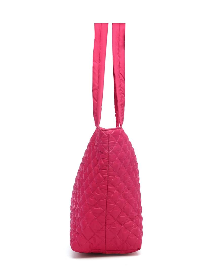 pink quilted regular tote bag - 20850252 - Standard Image - 5