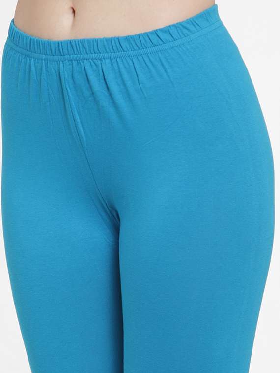 women solid high rise leggings - 20850472 -  Standard Image - 3