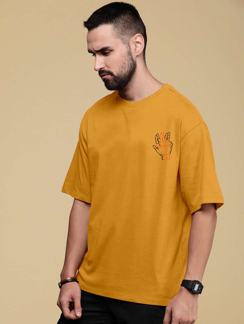 yellow polyester back print tshirt - 20850620 -  Standard Image - 3