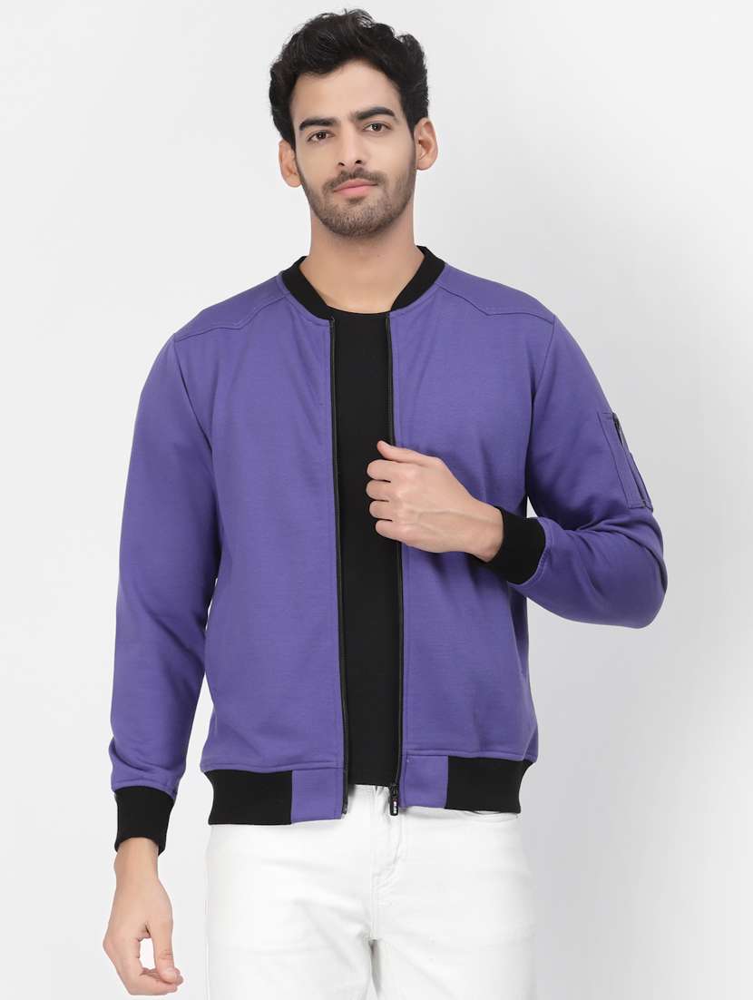 men color block long sleeve casual jacket - 20850976 -  Zoom Image - 0