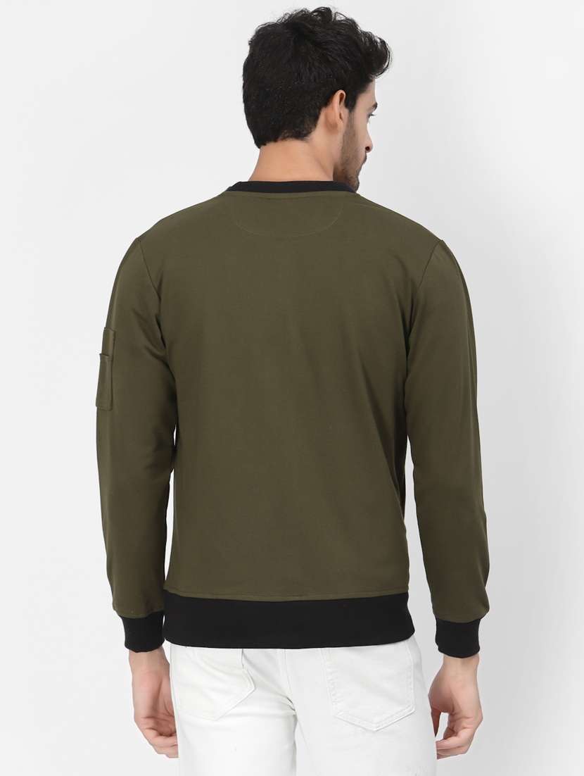 men color block long sleeve casual jacket - 20850981 -  Standard Image - 3