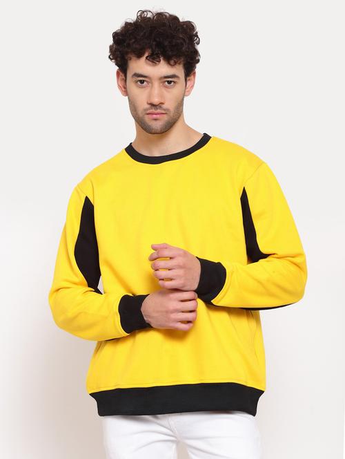 yellow cotton blend sweatshirt - 20851108 - Standard Image - 0