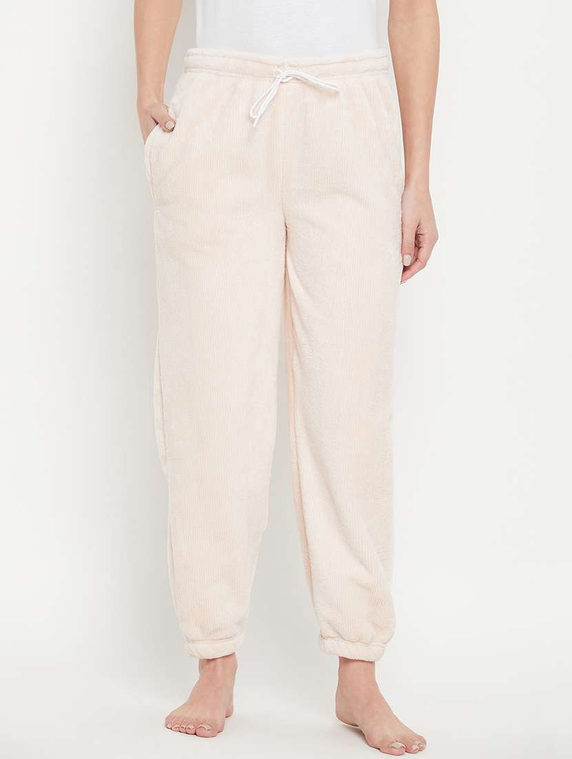 light pink fleece bottom wear - 20852346 - Zoom Image - 0