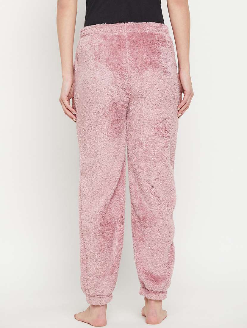 mauve fleece bottom wear - 20852347 -  Standard Image - 3