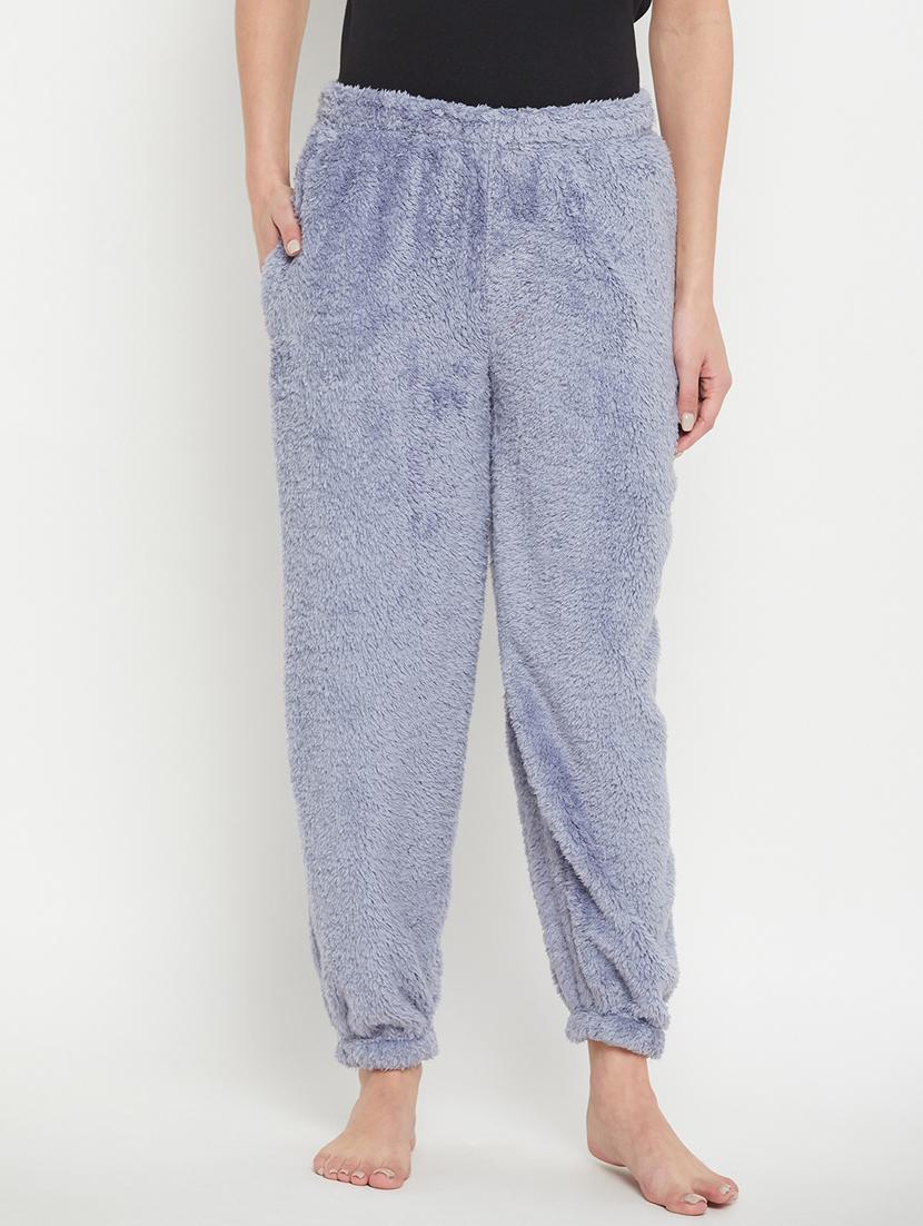 light blue fleece joggers bottom wear - 20852349 - Zoom Image - 0