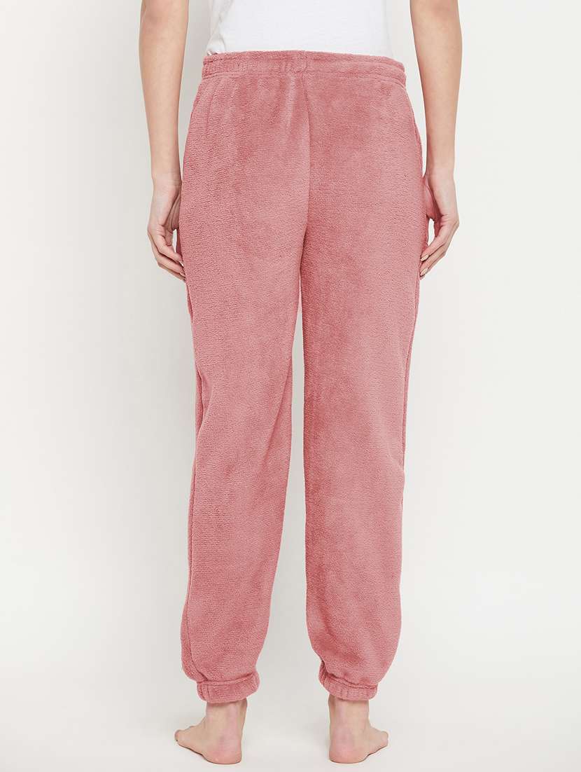 mauve fleece bottom wear - 20852356 - Standard Image - 3