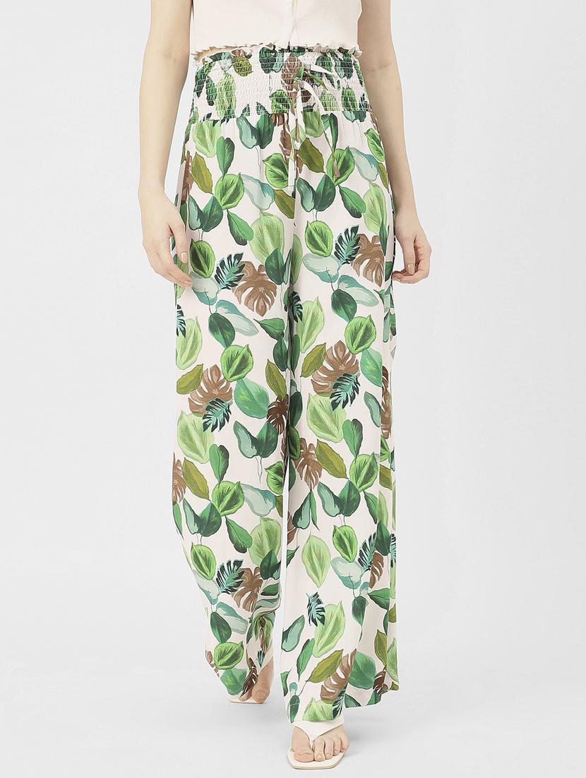 women printed wide leg trouser - 20852405 -  Zoom Image - 0