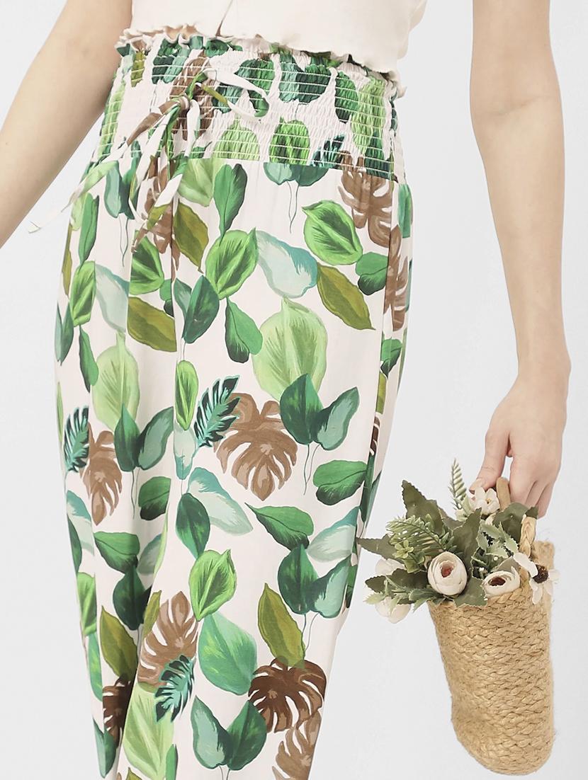 women printed wide leg trouser - 20852405 - Standard Image - 5