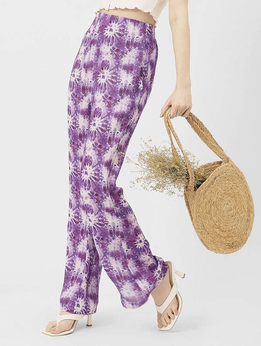 women printed bootcut trouser - 20852408 -  Standard Image - 3