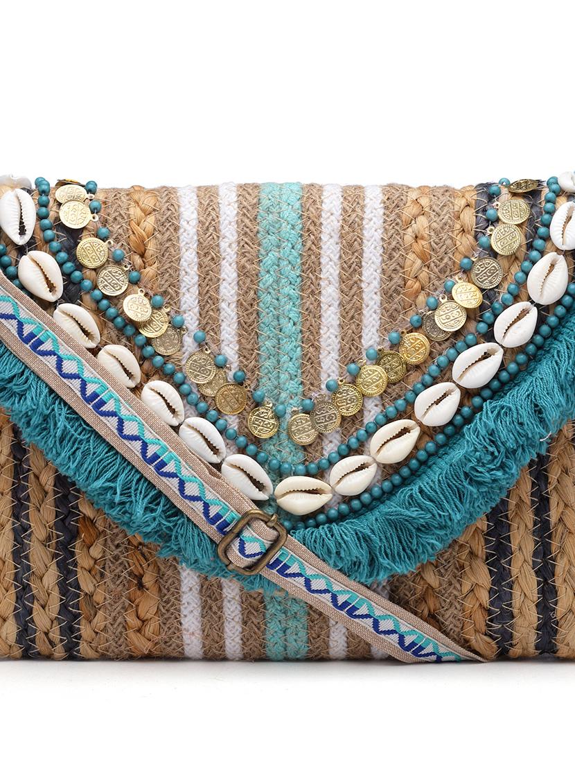 beige embellished sling bag - 20852446 - Standard Image - 3