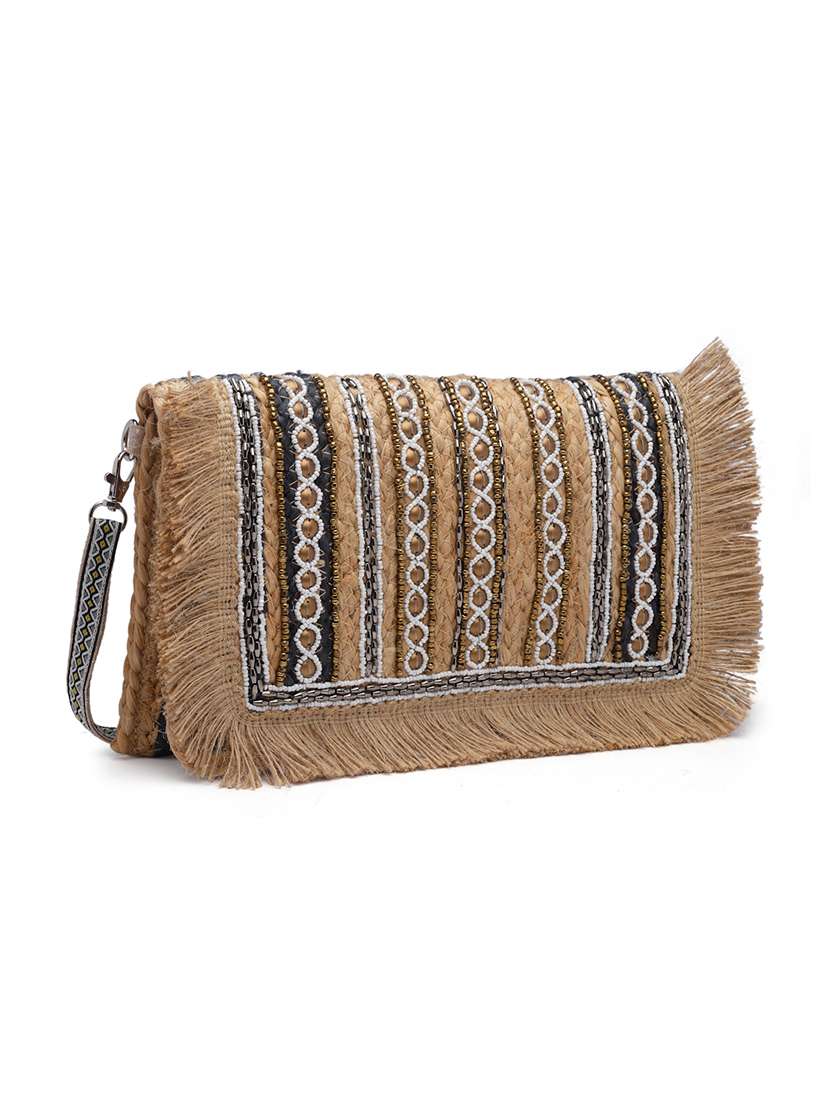 beige embellished sling bag - 20852451 -  Standard Image - 5
