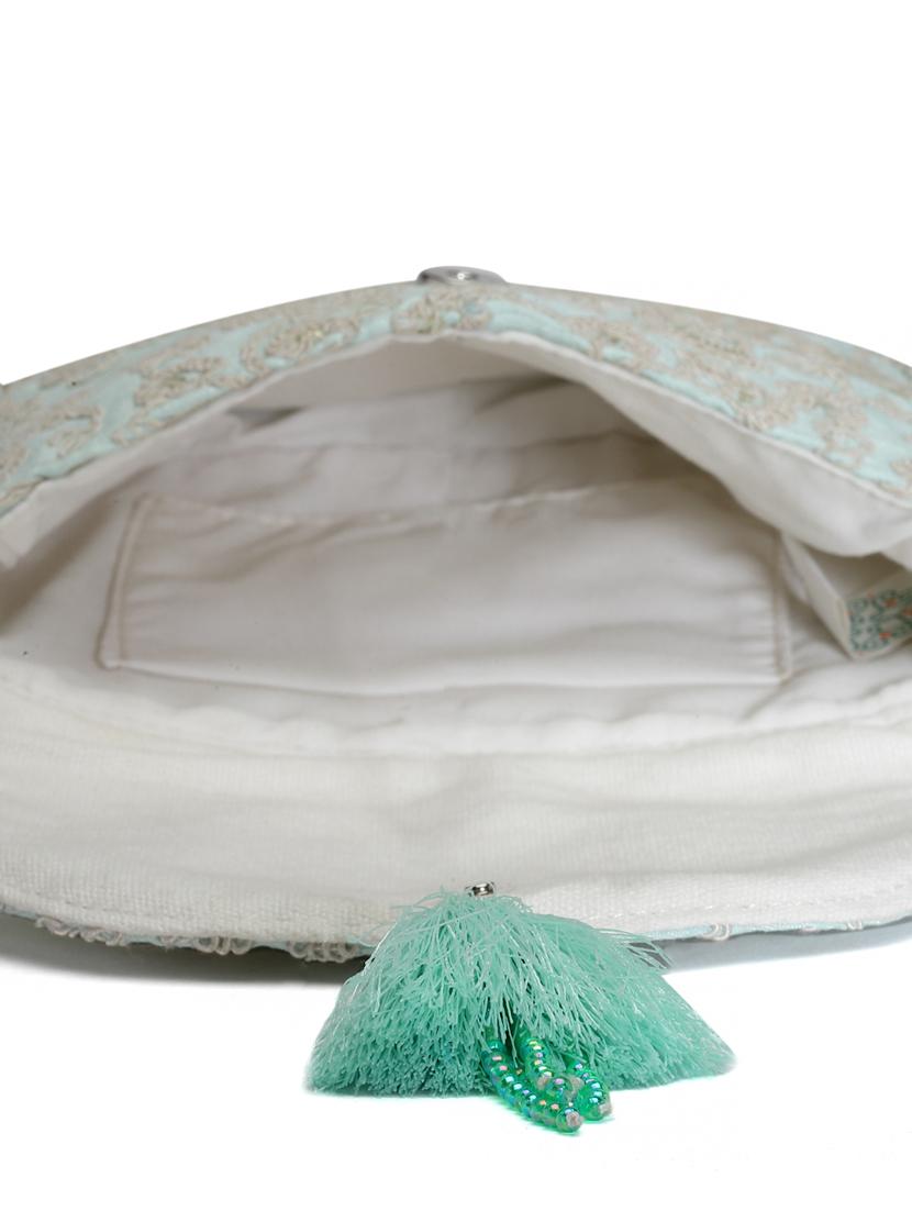 see green embroidered sling bag - 20852464 - Standard Image - 3