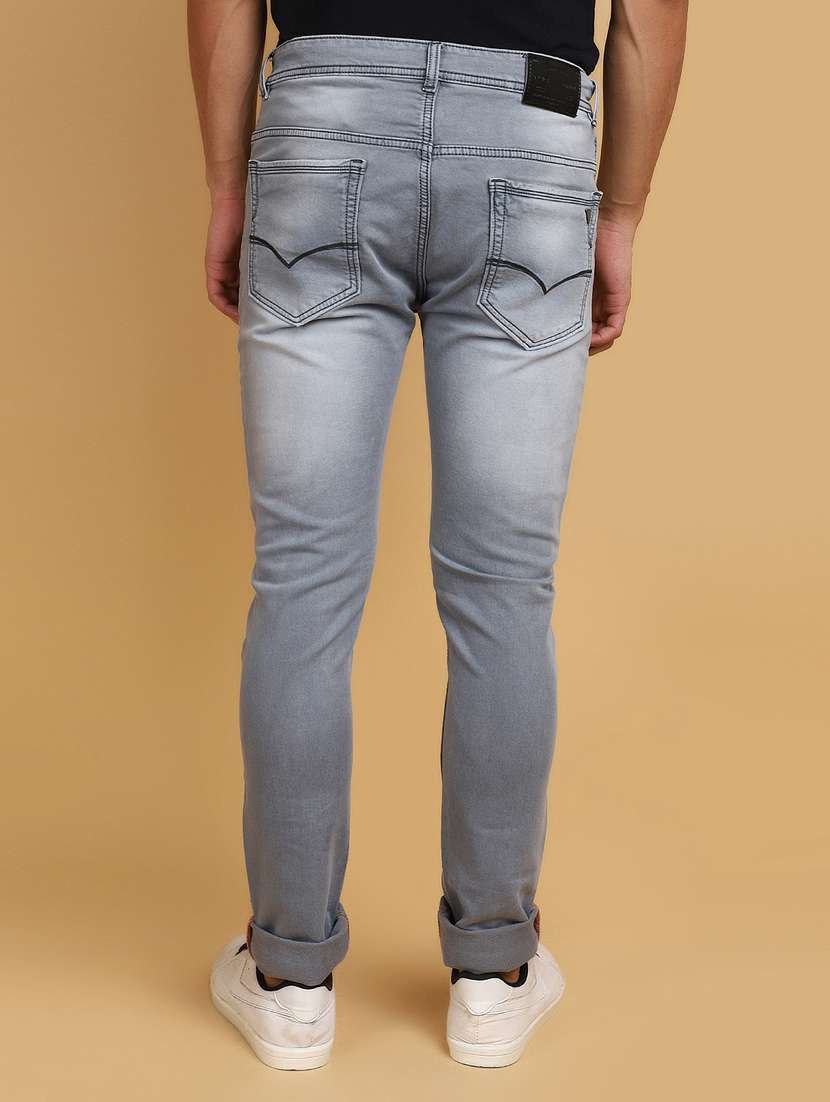 men mid rise washed denim jeans - 20852511 -  Standard Image - 3