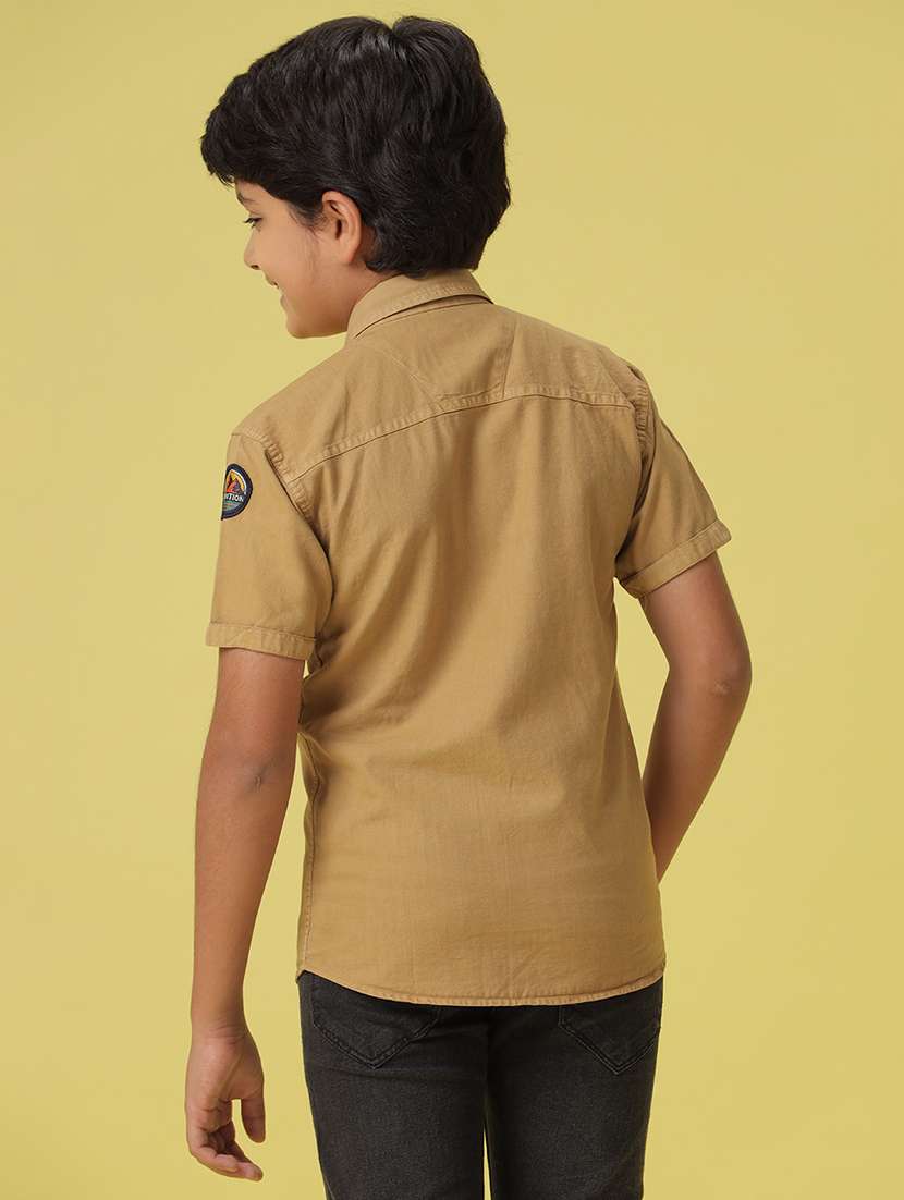 boys shirt collar solid shirt - 20852558 -  Standard Image - 3