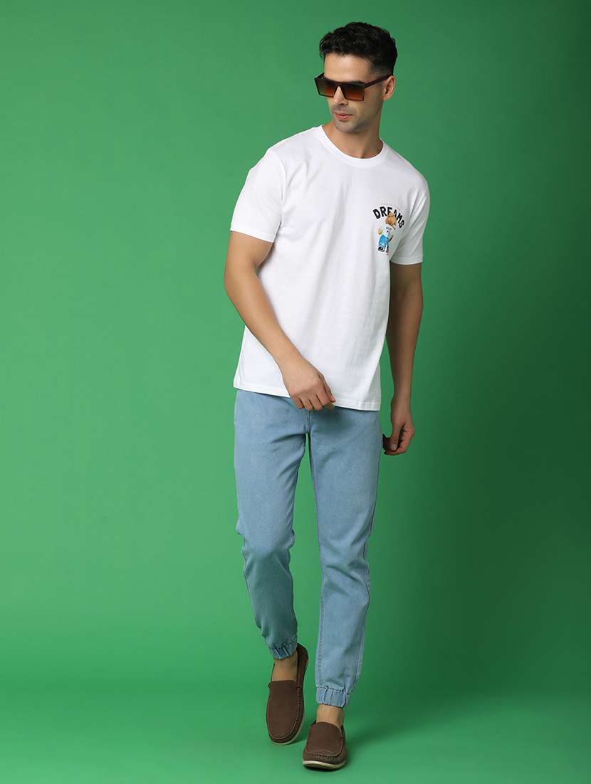 men solid mid rise jogger - 20852569 -  Standard Image - 3