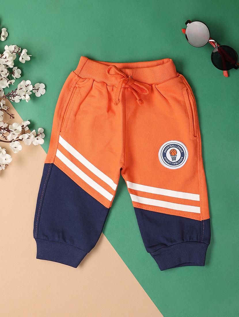 kids orange color block joggers - 20852590 -  Zoom Image - 0