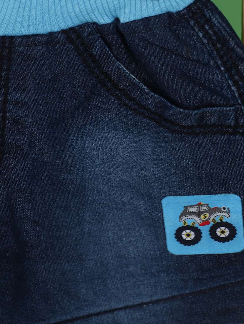 boys round neck graphic printed shorts set - 20852595 -  Standard Image - 3