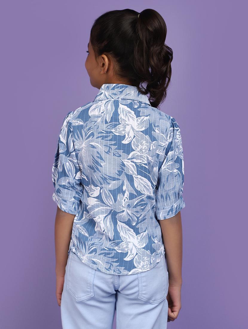 girls round neck printed top - 20852683 - Standard Image - 3