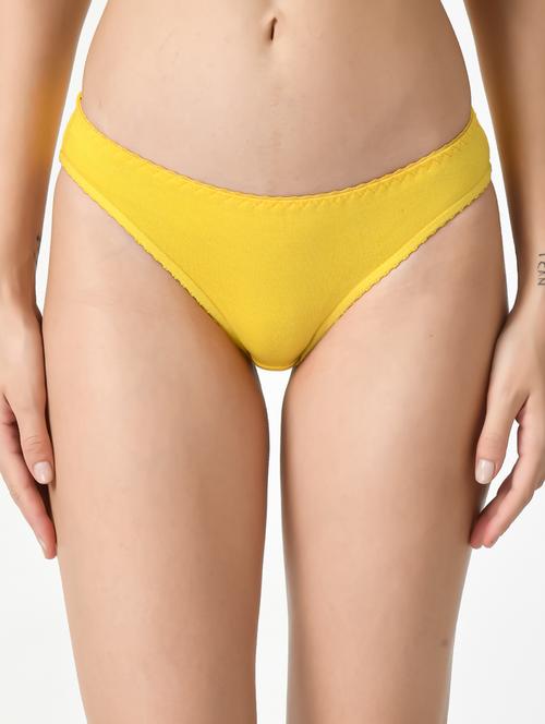 women high-rise solid half-coverage bikini panty - 20852720 -  Standard Image - 0