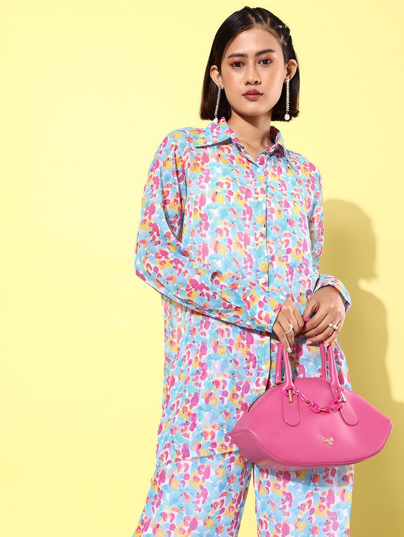 women multicolored printed shirt & trouser co-ord set - 20852880 - Standard Image - 5