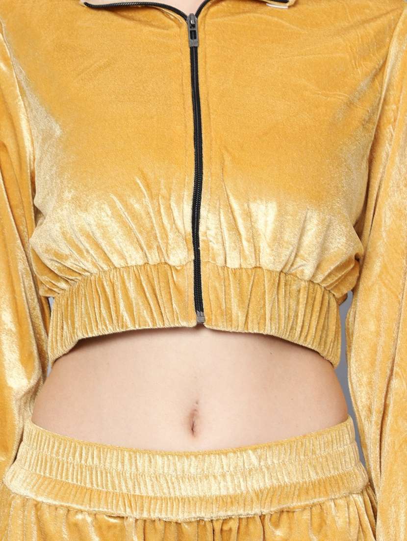 women gold solid top and trouser co-ord set - 20852901 - Standard Image - 5