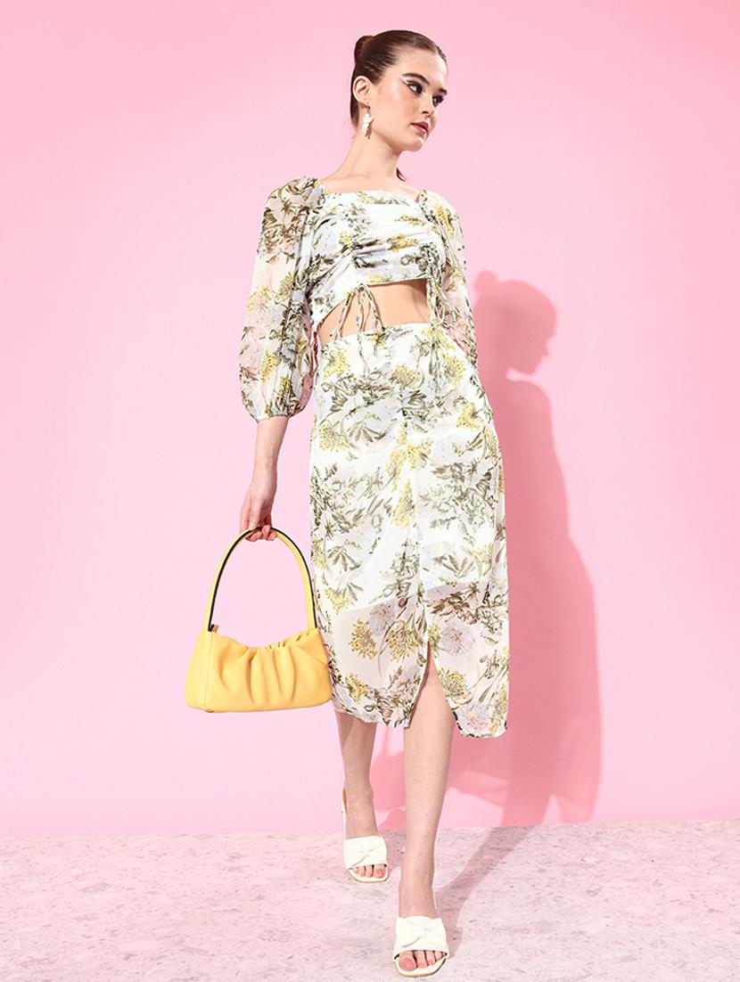 white printed top & skirt coord set - 20852910 - Zoom Image - 0