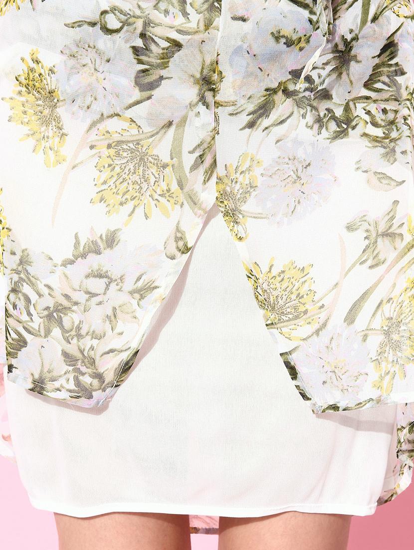 white printed top & skirt coord set - 20852910 - Standard Image - 3