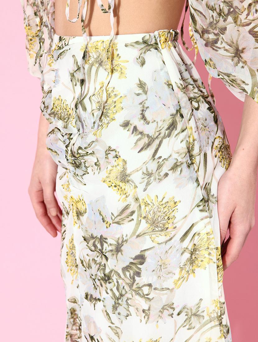 white printed top & skirt coord set - 20852910 - Standard Image - 5
