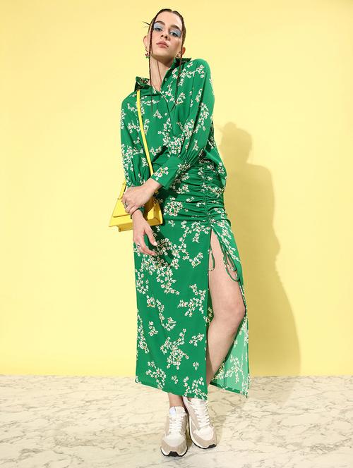 women green floral printed top and trouser co-ord set - 20852920 - Standard Image - 0