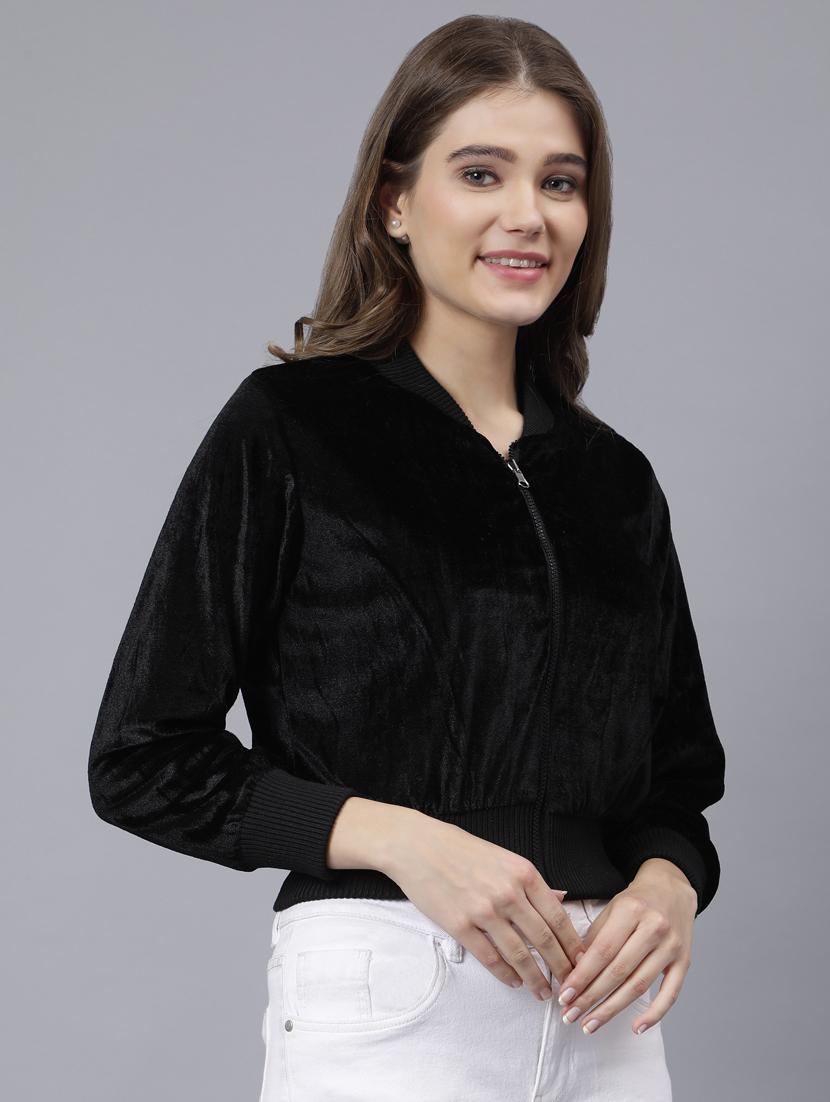 women blue solid summer jacket - 20853034 -  Zoom Image - 0