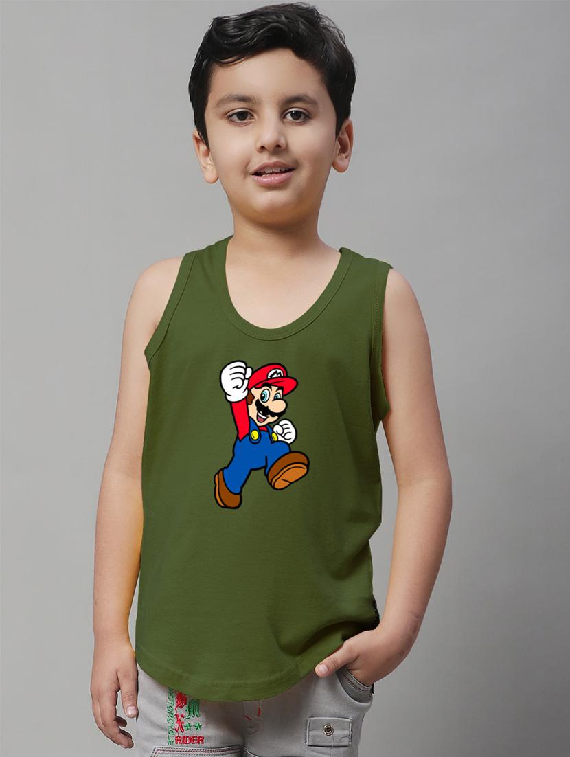 boys printed cotton innerwear vest