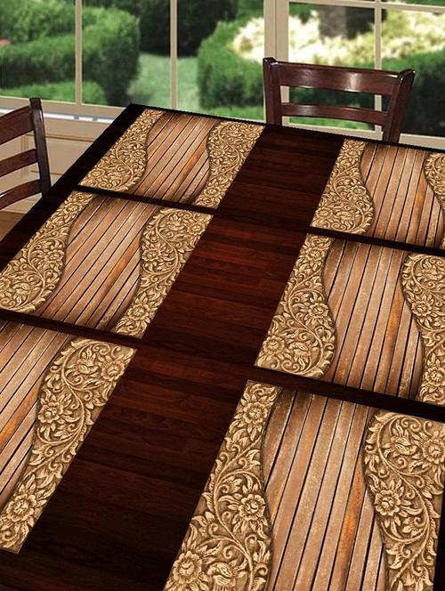 rectangular pack of 6 table placemat - 20853436 - Standard Image - 0