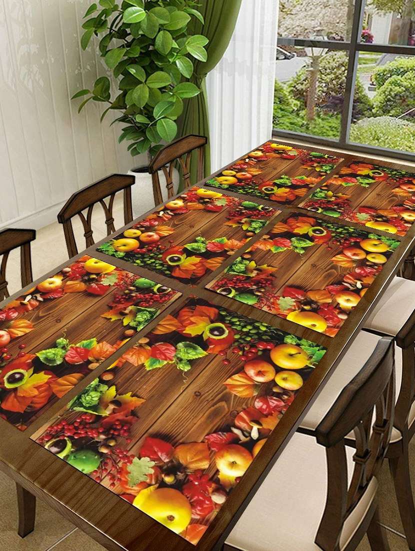 printed placemats for dining table and kitchen
