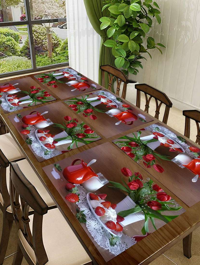 printed placemats for dining table and kitchen