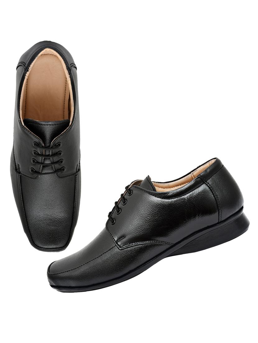 black leather laceup derbies - 20853716 - Standard Image - 3