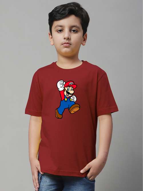 maroon cotton tshirt - 20853807 - Standard Image - 0