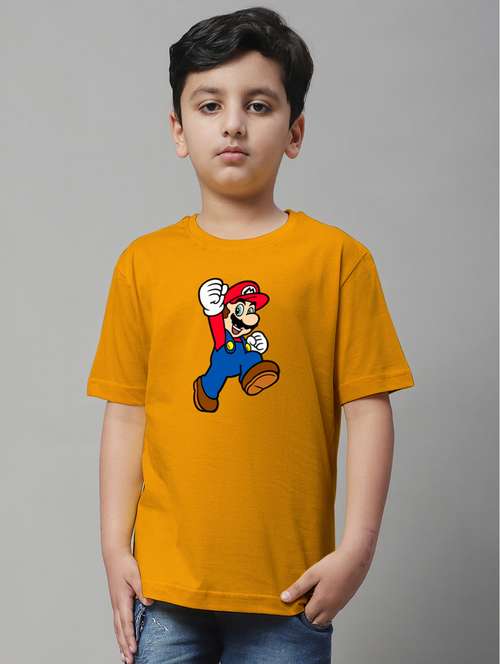 mustard cotton graphic t-shirt - 20853810 - Standard Image - 0