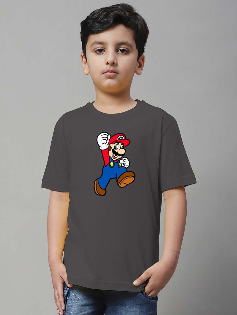 grey cotton graphic t-shirt - 20853814 - Zoom Image - 0