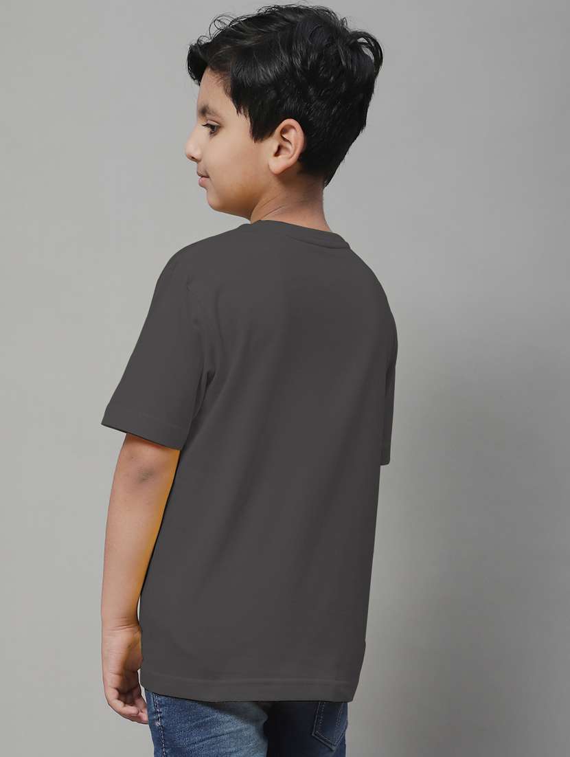 grey cotton graphic t-shirt - 20853814 - Standard Image - 3