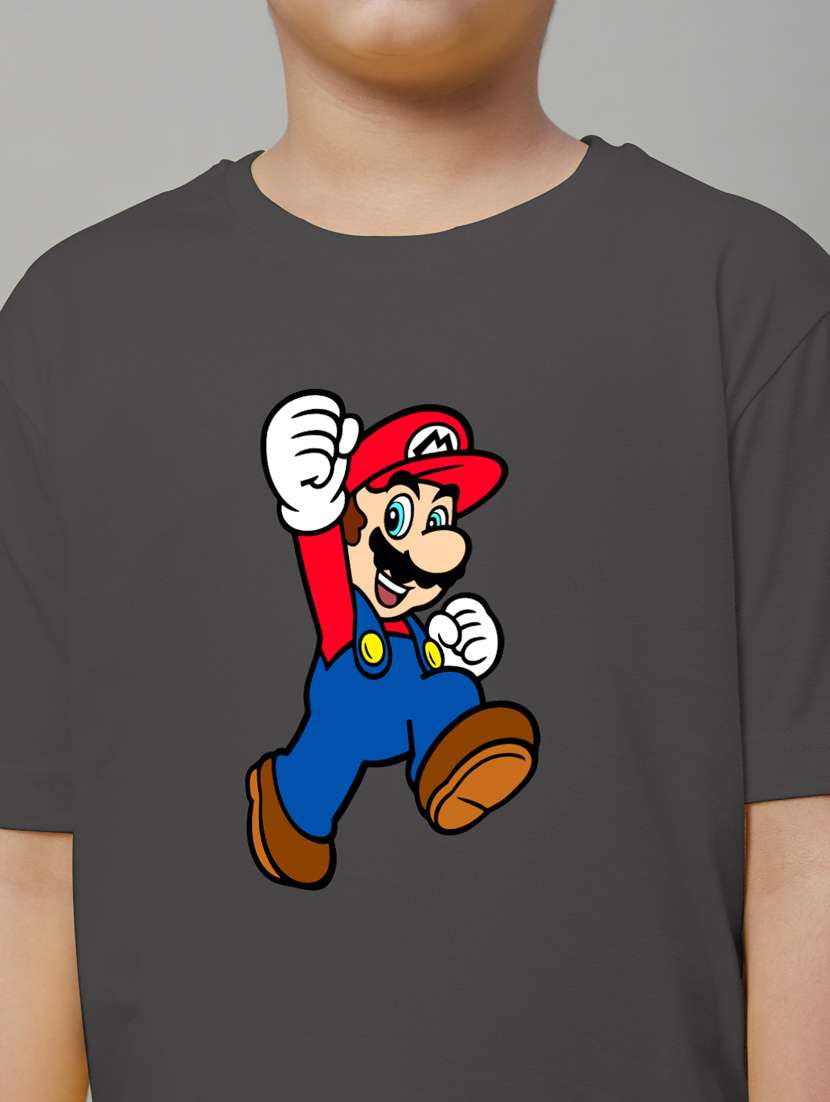 grey cotton graphic t-shirt - 20853814 - Standard Image - 5