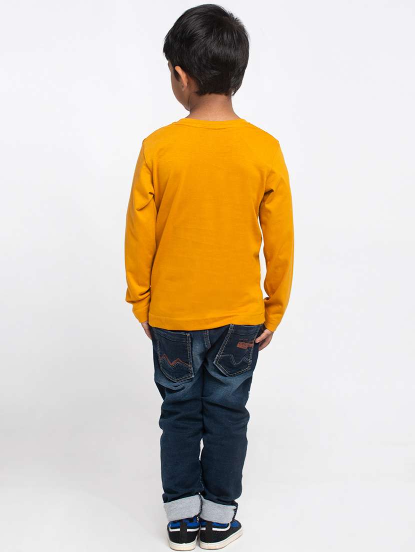 mustard cotton tshirt - 20853849 - Standard Image - 3
