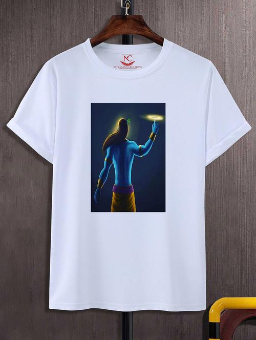 unisex white graphic printed t-shirt - 20856142 -  Standard Image - 0
