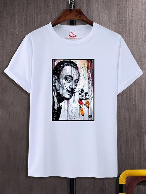 unisex white graphic printed t-shirt - 20856144 -  Standard Image - 0