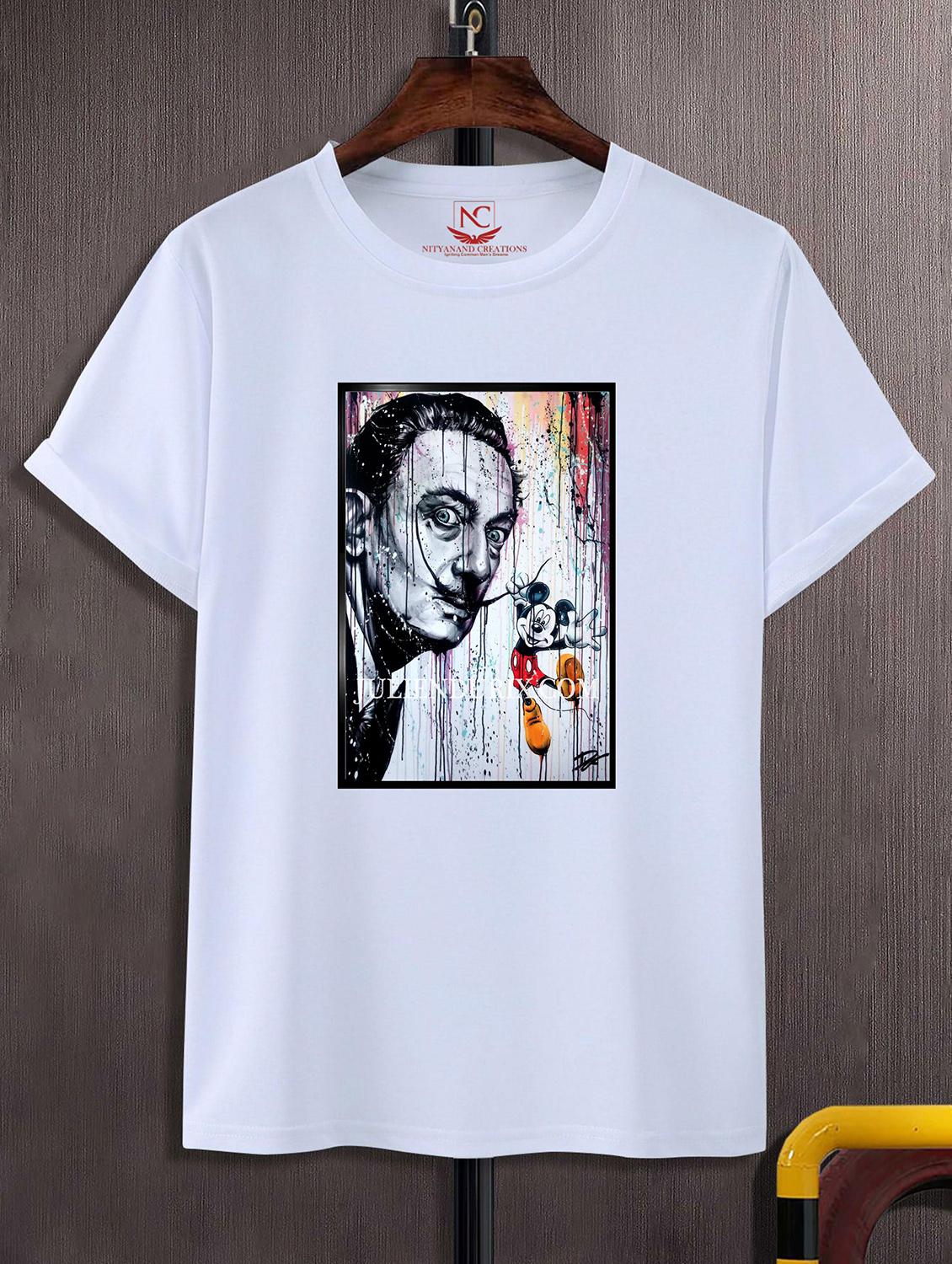 unisex white graphic printed t-shirt - 20856144 -  Zoom Image - 0