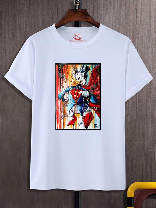 unisex white graphic printed t-shirt - 20856146 - Standard Image - 0