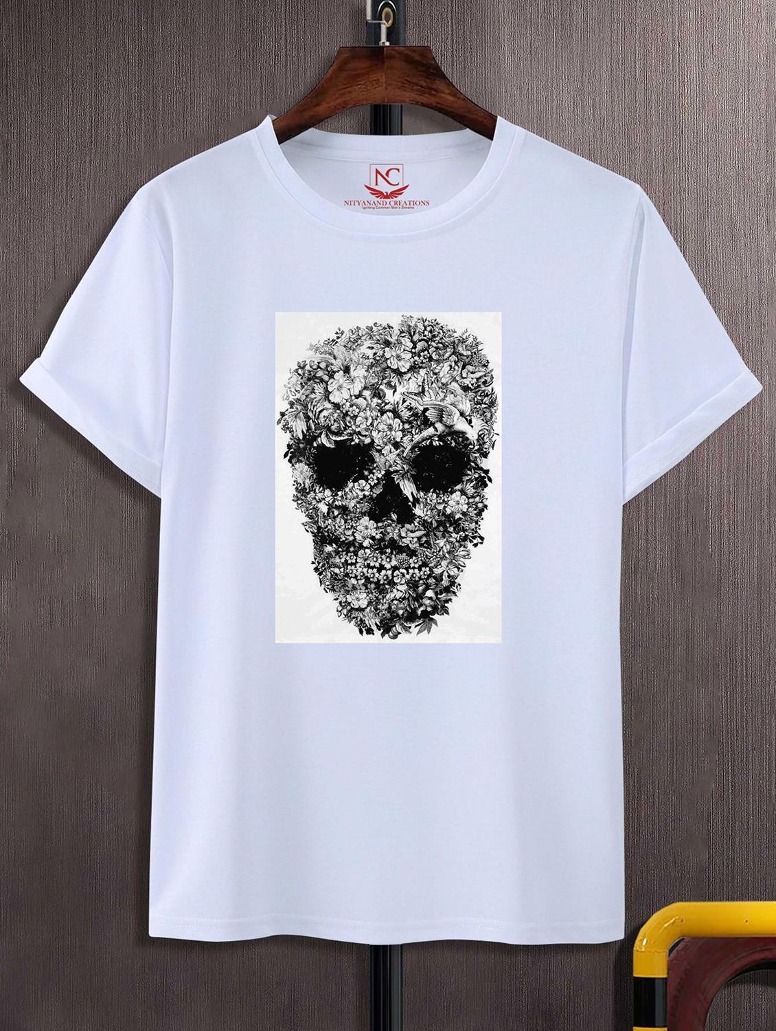 unisex white graphic printed t-shirt - 20856147 -  Zoom Image - 0